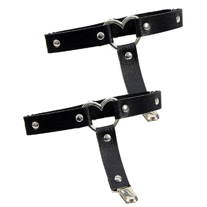 Punk Metal Tassel Pink PU Leather Choker Collar - Spiked Neck Strap for Men & Women, Gothic Pendant Necklace