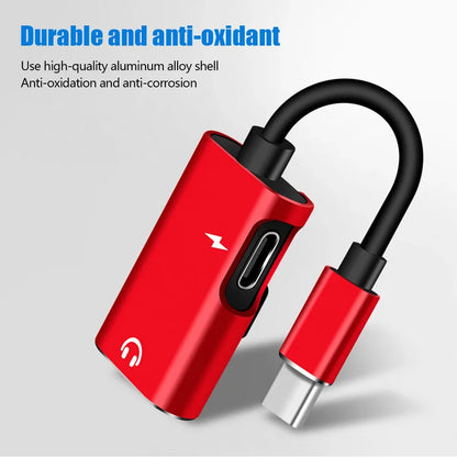 Type-C to 3.5mm Jack Adapter – Audio Splitter for Xiaomi, Huawei, USB-C Headphone Cable & Charger AUX Adapter