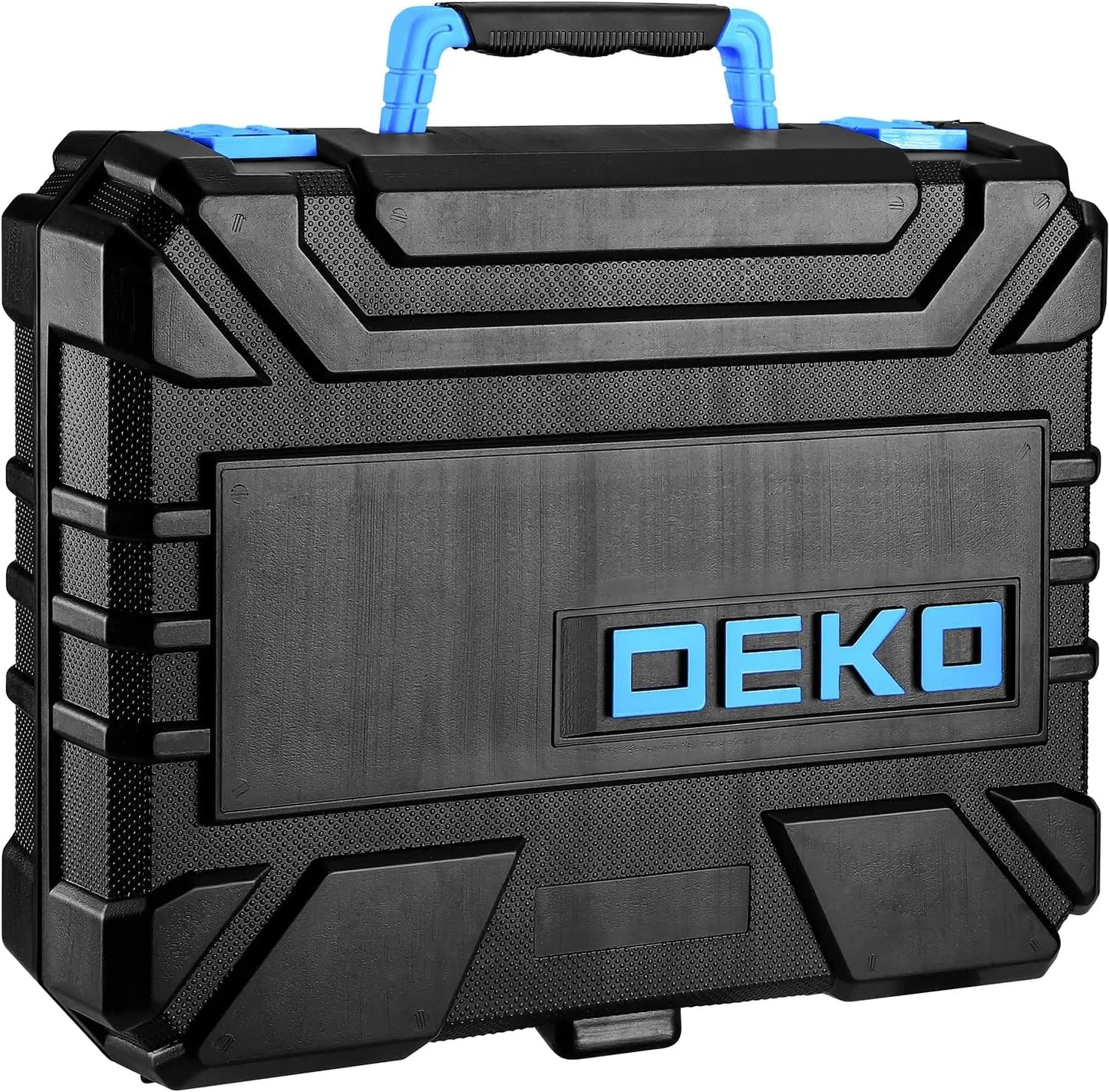 DEKO 126-Piece Drill Set – 8V Blue Cordless Drill & Hand Tool Kit for Home, Ideal for Women
