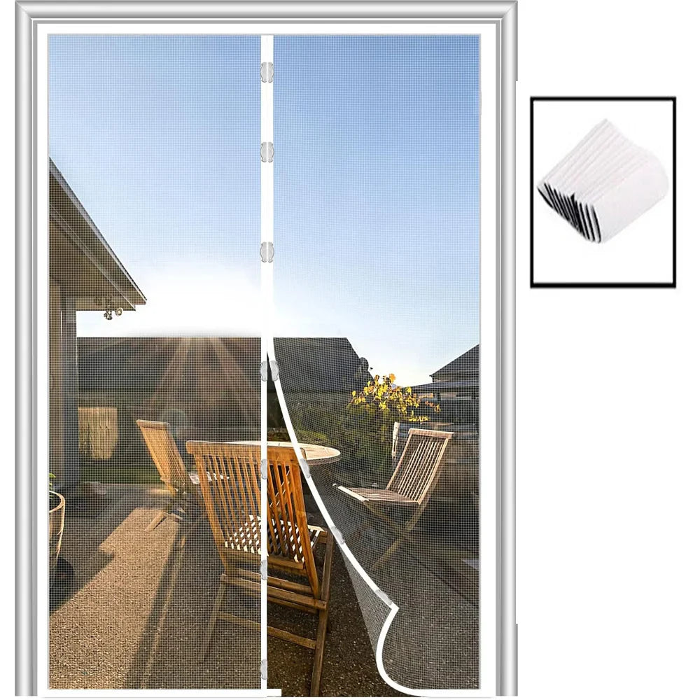 Magnetic Door Curtain Mosquito Net — Anti-Insect Fly Screen for Windows, Punch-Free Invisible Mesh