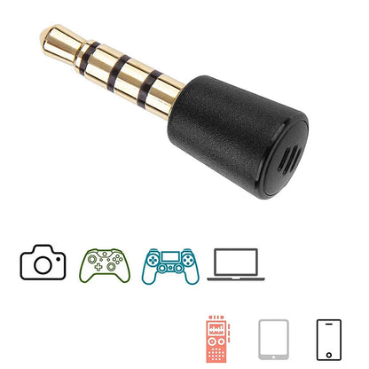 Portable 3.5mm Metal Plug Microphone for PS4, Laptop & Mobile – High-Quality Audio for Gaming, Recording & Live Streaming