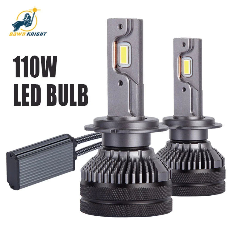 DAWNKNIGHT K5C 110W LED Headlight Bulb — 4300K Double Copper Tube for Car H1/H4/H7/H11/HB3 9005/HB4 9006