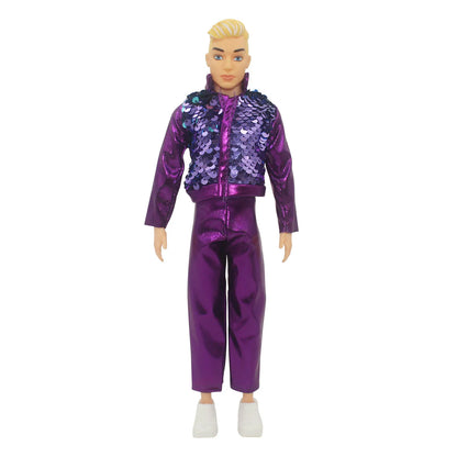 1/6 Boyfriend Doll Clothes Set — High-Quality Sparkling Top & Pants with Wool Hat for Ken Dolls