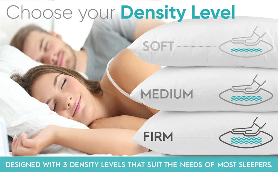100% Goose Down Pillow – Luxury Five-Star Hotel Quality, Soft & Supportive Sleep Pillow, Single Size