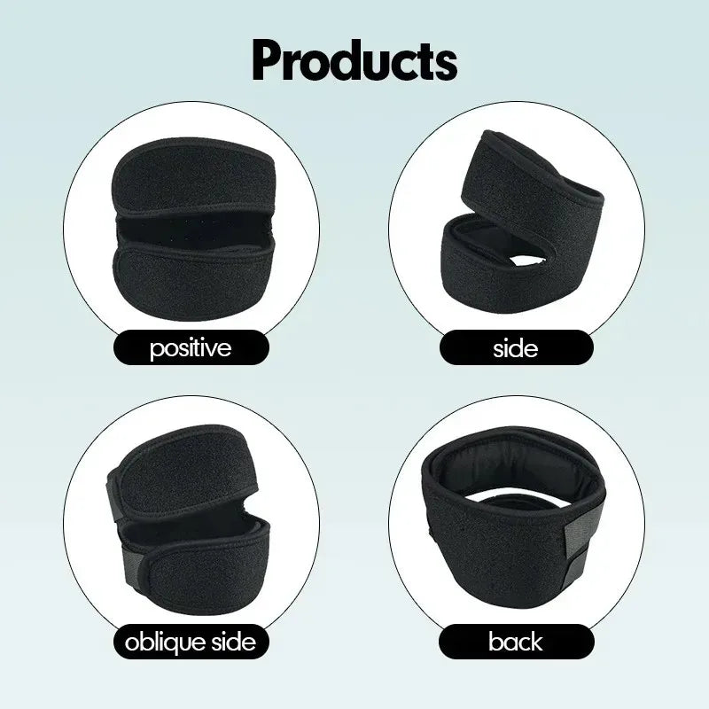 Pressurized Knee Wrap Sleeve — Elastic Support Braces with Pad for Basketball, Tennis & Cycling