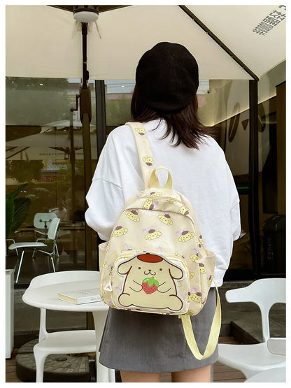 Anime Cartoon Kuromi, Melody & Cinnamoroll Backpack – Kawaii Canvas Schoolbag for Boys & Girls, Hello Kitty Fashion Kids Backpack