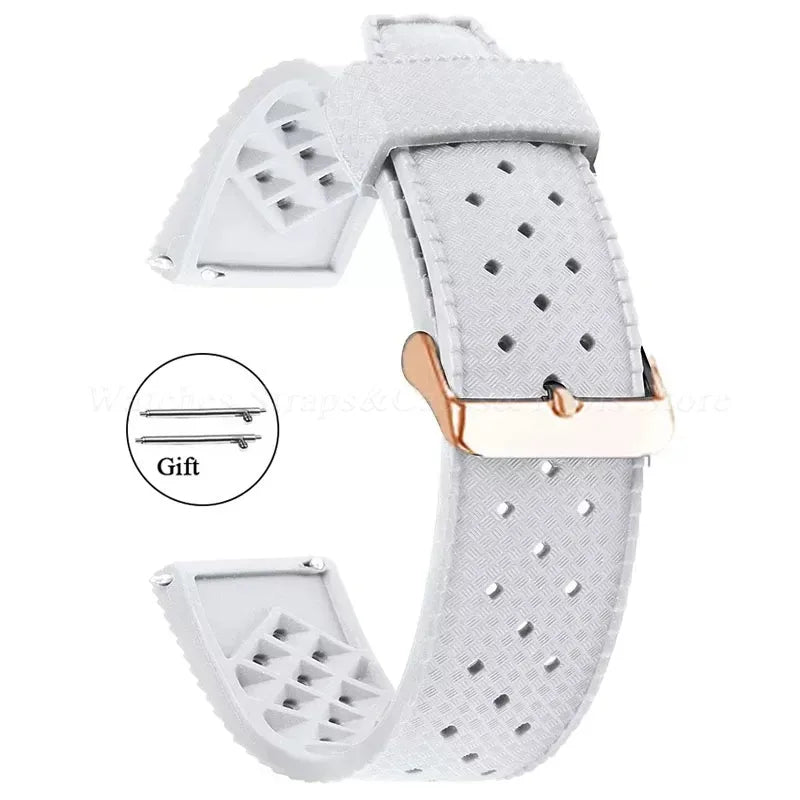 Premium Tropic Silicone Watch Strap – 20mm & 22mm Quick Release Waterproof Rubber Bracelet for Seiko, Oris & Omega