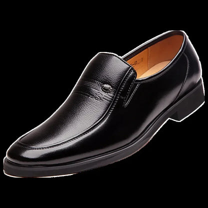 Leather Men's Formal Shoes – Luxury Dress Loafers, Breathable Slip-On Moccasins & Black Driving Shoes (Plus Size 38-44)