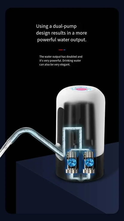 Portable Electric Water Pump - Large Battery Capacity Rechargeable Pump with One-Touch Easy Operation