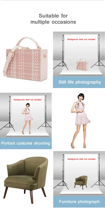 Photography Studio Backdrop Stand — Photo & Video Background Support System Kit