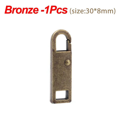 10/1PCS Universal Metal Zipper Pull Replacement — Instant Repair Kit for Luggage, Purses & Clothing Sliders