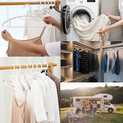 Household Non-Slip Plastic Hanger – Thick Wide Shoulder Clothes Drying Rack for Home & Wholesale Use