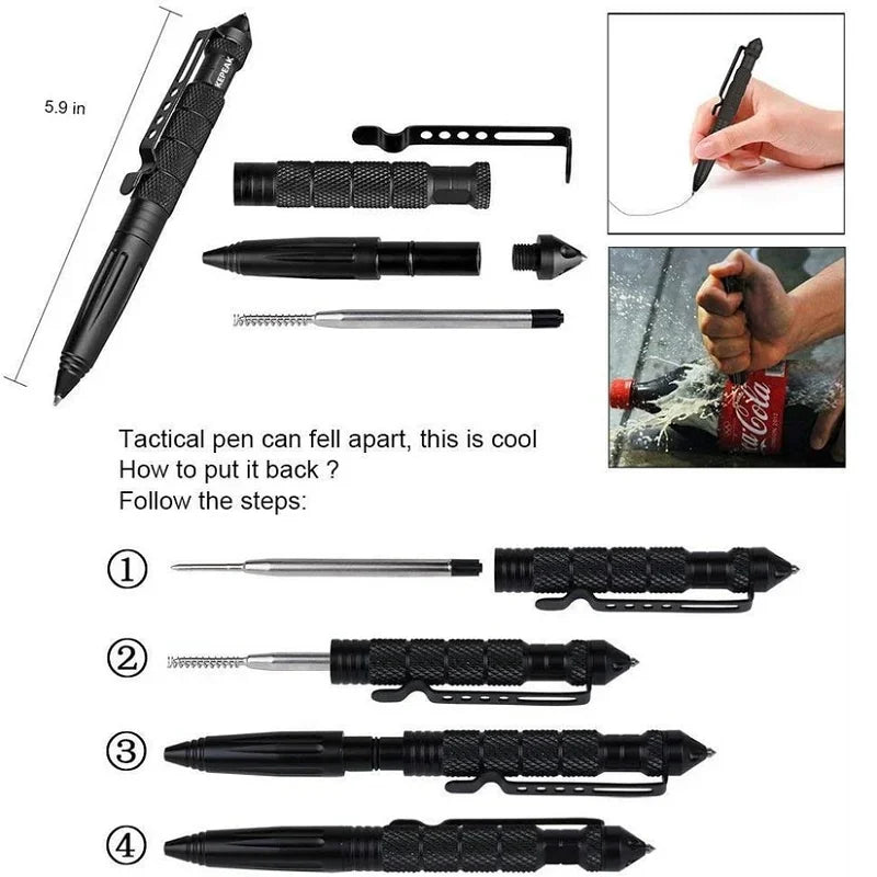 Multifunctional Mini Pocket Tool - Non Slip Outdoor Utility Pen For Camping, Sports & Everyday Carry