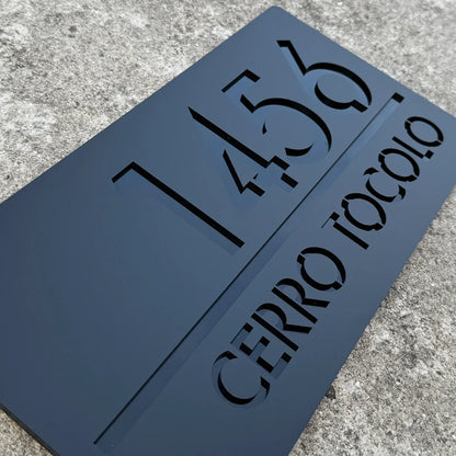 Personalized Large House Numbers Sign – Modern 3D Laser-Cut Acrylic Residential Street Number Plate