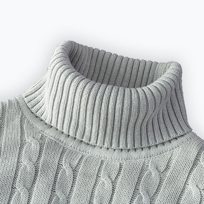 New Turtleneck Sweater for Men - Casual Rollneck Knitted Jumper, Warm Woolen Sweater