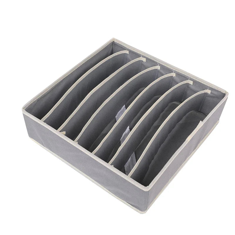 Foldable Underwear & Sock Organizer Box – Wardrobe Drawer Storage Divider for Bras, Pants, Scarves & Ties Closet Organizer