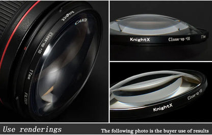 Macro +10 Close-Up Lens Filter Kit — 49mm to 77mm for Canon Nikon Sony Cameras