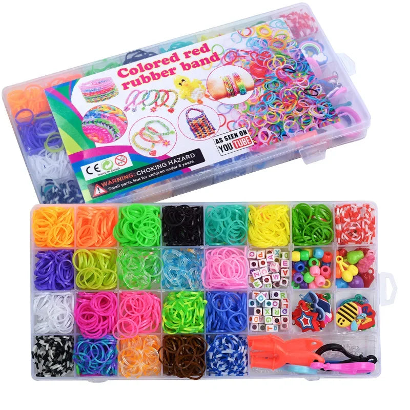 Creative Rainbow Loom Bands Set – Colorful DIY Rubber Bracelet Making Kit for Girls’ Crafts & Birthday Gifts