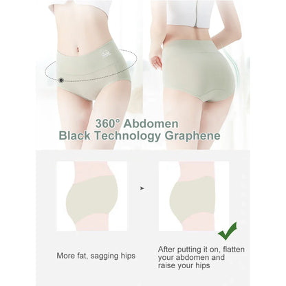 5-Pack Women’s High Waist Cotton Underwear – Tummy Control & Butt Lift, Breathable Antibacterial Comfort, No Ride-Up