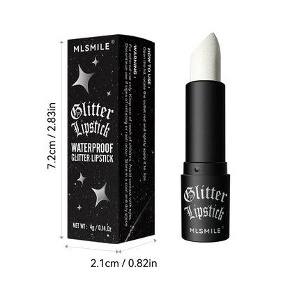 7-Color Glitter Lipstick – Waterproof, Long-Lasting Diamond Pearlescent Metallic Lip Gloss for Women