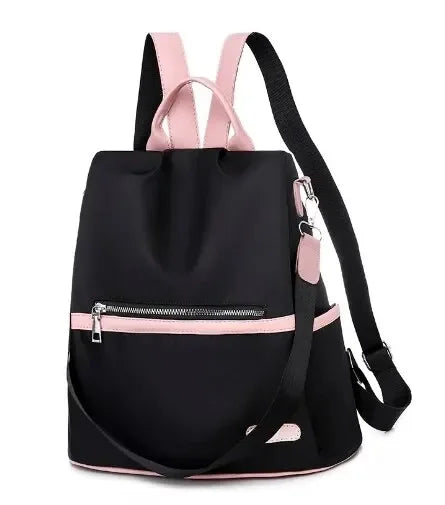 Oxford Fabric Large Capacity Backpack - Multi-Layer Storage, Solid Color Fashion Backpack for Women