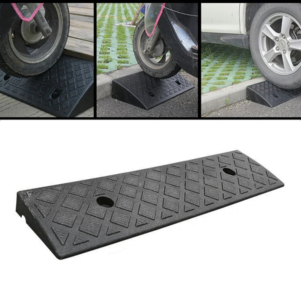 Plastic Non-Slip Curb Ramp – 30mm Threshold Ramp for Cars, Bicycles & Wheelchairs, Smooth Uphill Transition Access Ramp