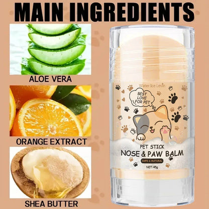 45g Dog Nose & Paw Balm - Moisturizing Paw Protector & Cracked Paw Repair Cream for Cats and Dogs