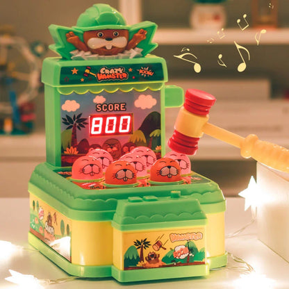 Whack-A-Mole Challenge Game — Electric Two-Player Battle Table with Lights, Music & Cartoon Fun for Parties and Desktop Play