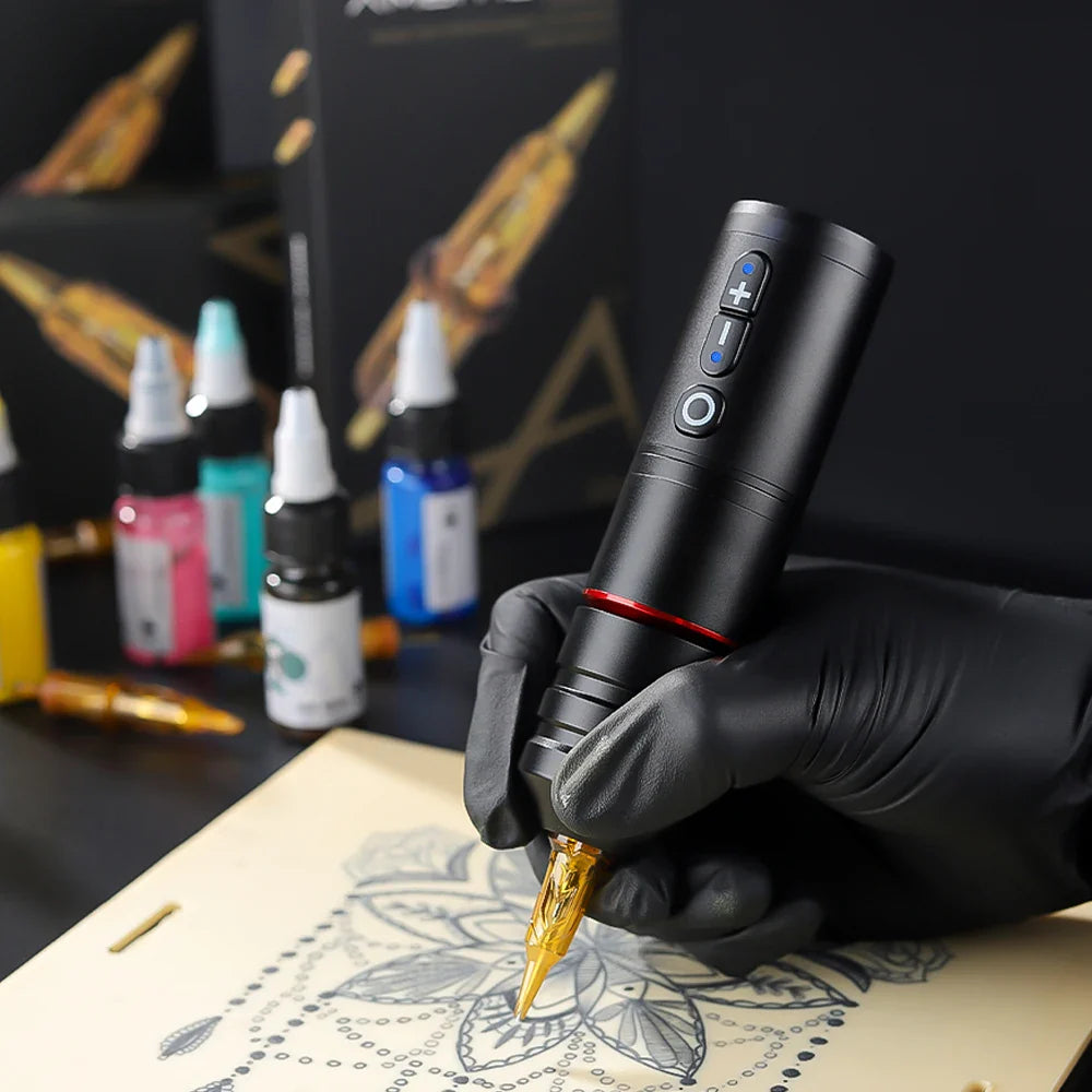 Ambition Ninja Pro Wireless Tattoo Machine – Portable Rotary Pen with 2400mAh Battery & Coreless Motor for Artists