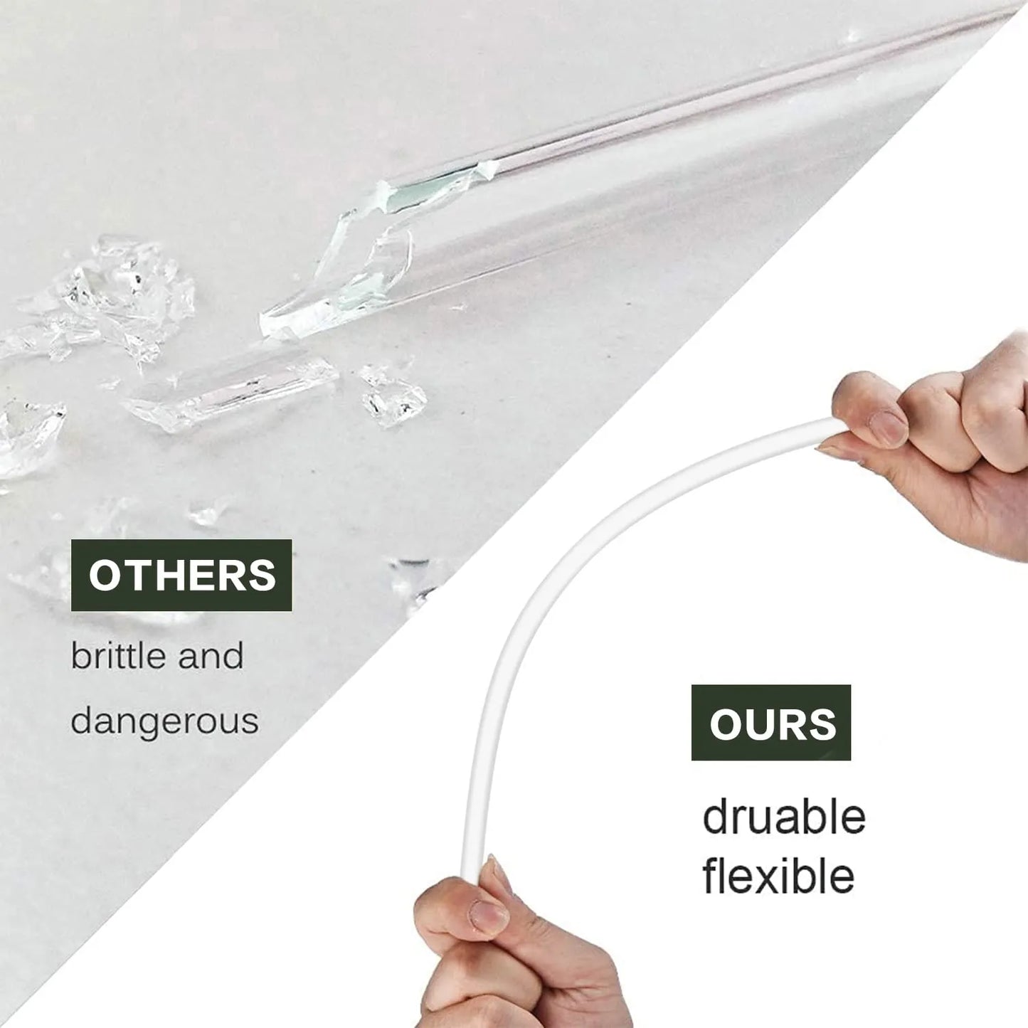 6 Pack Replacement Straws Compatible with Stanley 20 oz, 30 oz, 40 oz Cup Tumbler - Includes Cleaning Brush