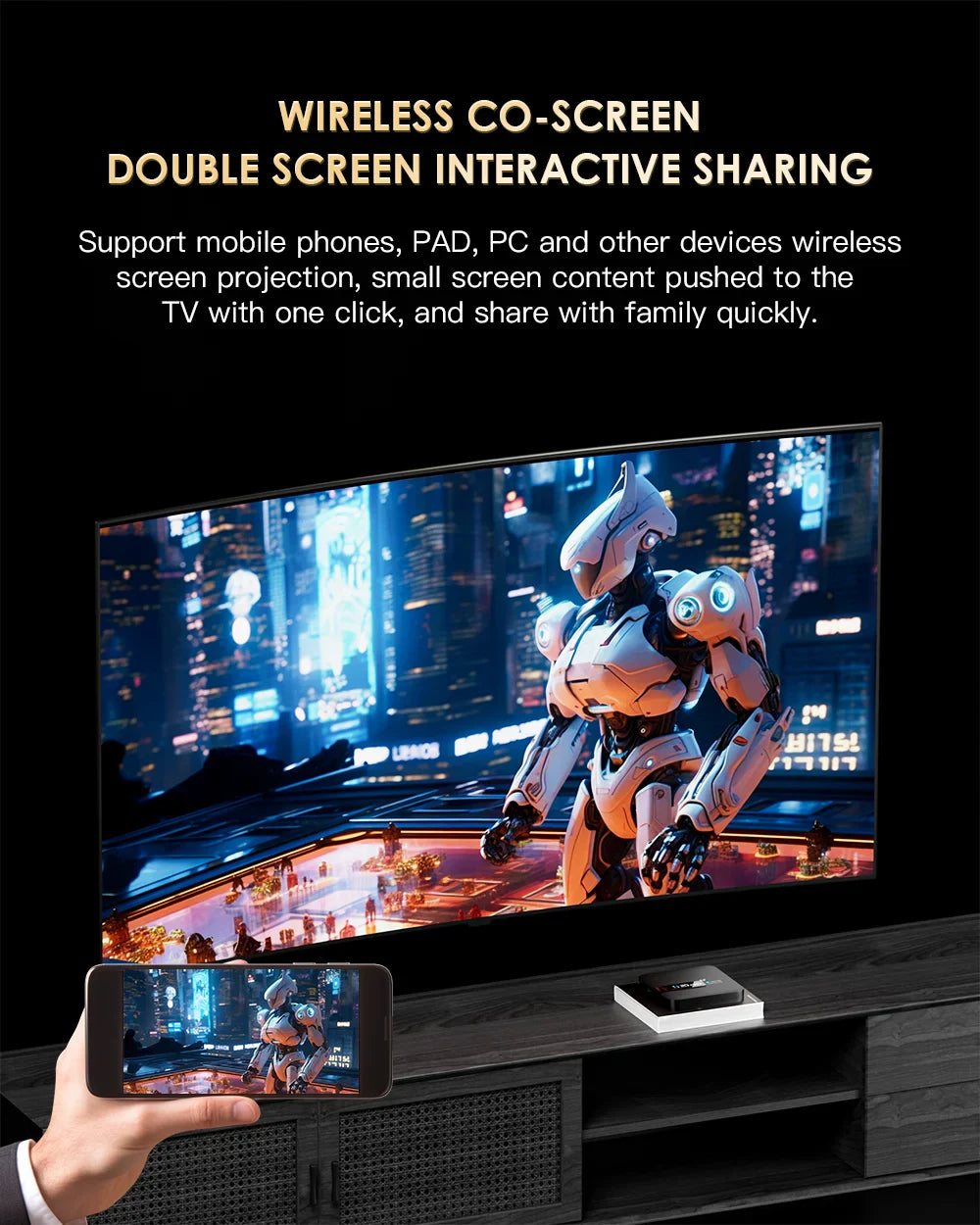 H20PRO Smart Android TV Box – Android 10.0, 16GB, Dual WiFi 2.4&5G, 4K/1080P Media Player with Play Store