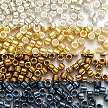 MKY 2.0MM Metallic Glass Beads - Loose Beads for DIY Handmade Crochet & Jewelry Crafts