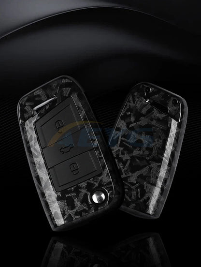 ABS Carbon Fiber Car Key Cover for VW, SEAT & Skoda – Fits Golf 7 MK7, Tiguan MK2, Ateca, Leon FR 2, Ibiza, Octavia