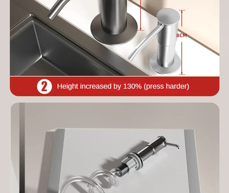 Kitchen Sink Soap Dispenser — Detergent & Hand Soap Presser, Extender Pump for Kitchen Accessories
