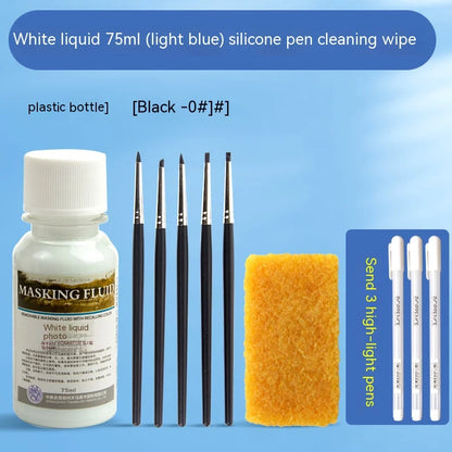 Art Masking Fluid – 18/30/75ml Stay White Cover Liquid for Watercolor Painting, School & Office Art Supplies