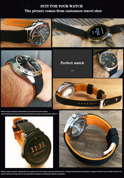 Premium Silicone Watch Band – Quick Release Rubber Strap, 18mm 20mm 22mm Replacement Watchband