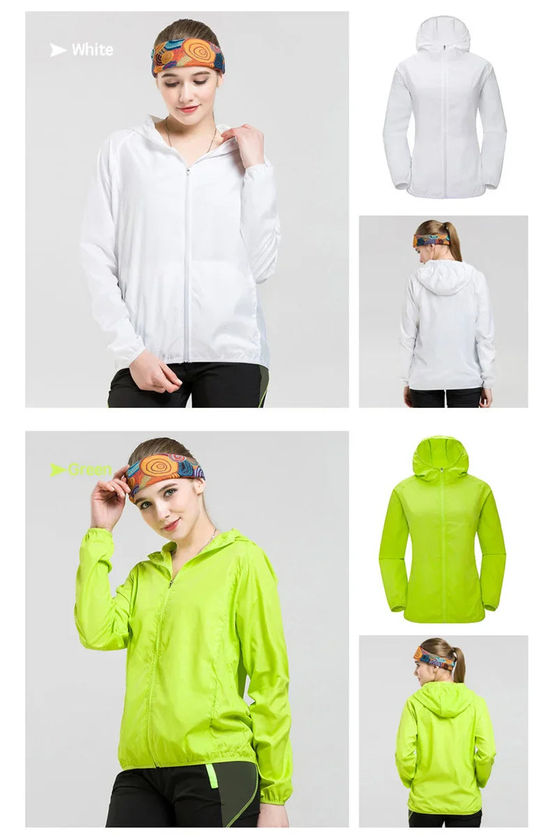 Unisex Waterproof Camping Jacket — Men & Women Windbreaker, Raincoat for Hiking, Climbing, and Sun Protection