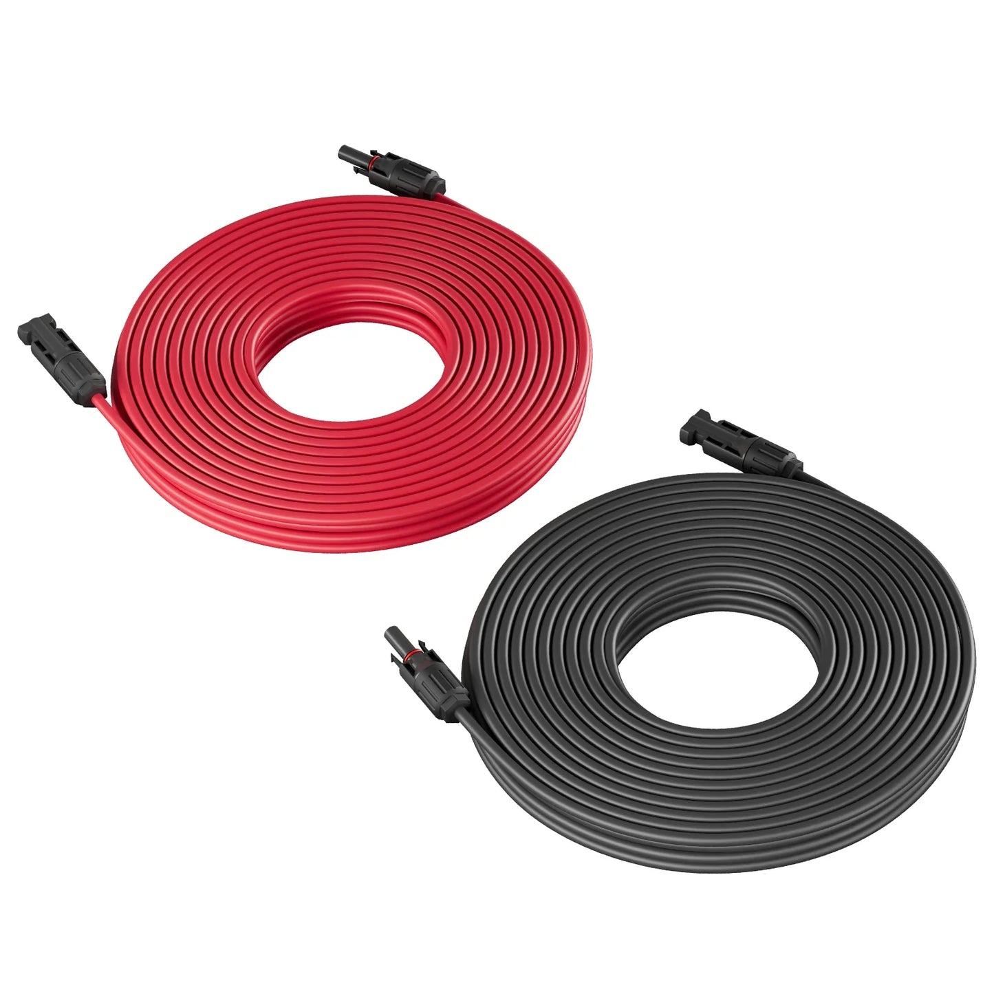 Solar Panel Extension Cable – PV DC Wire 1-10m, 4mm²/6mm² 1000V/1500V with Solar Connector Plugs