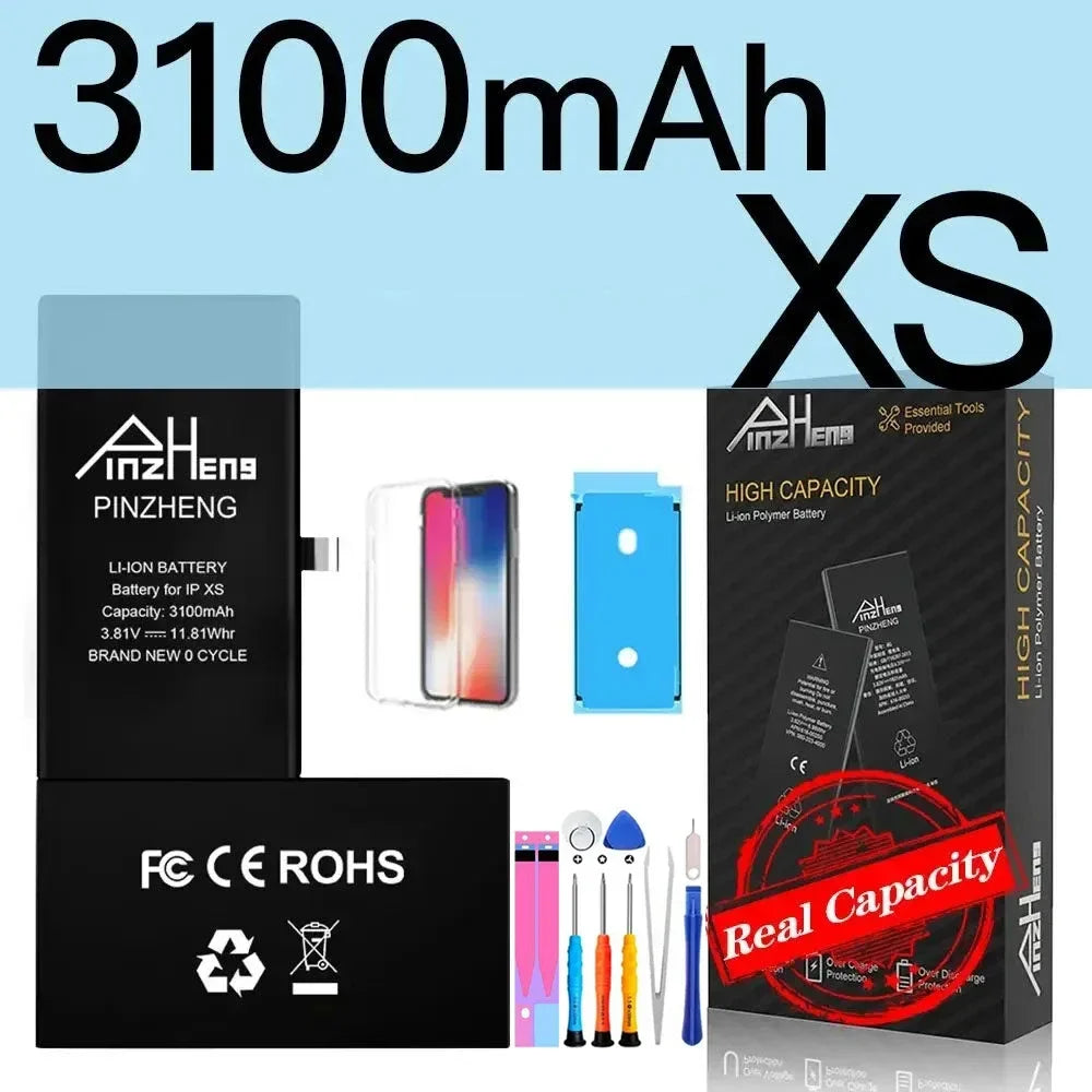 PINZHENG High Capacity Replacement Battery for iPhone X, XR, XS, 11, 12 & 13 Mini, Pro & Pro Max