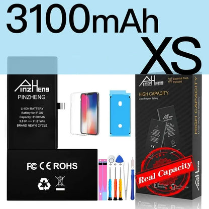 PINZHENG High Capacity Replacement Battery for iPhone X, XR, XS, 11, 12 & 13 Mini, Pro & Pro Max