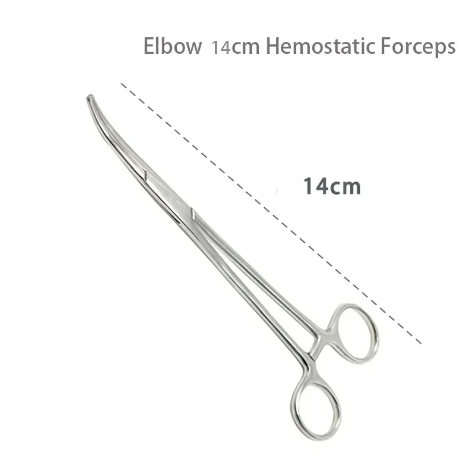 Stainless Steel Hemostatic Forceps – Surgical Locking Clamp Tool, Curved & Straight Tip Fishing Pliers & Medical Hemostat Tool