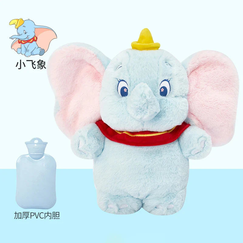 Disney Plush Hand Warmer Bottles - Stitch, Angel, Lotso, Pooh Bear, Dumbo Hot Water Hand Bag, Portable Warm Gift for Girls
