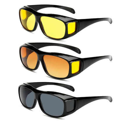 Night Driving Vision Glasses – Polarized Anti-Glare Yellow Lens Sunglasses | Fashion Multifunction Night Vision Eyewear for Safe Driving
