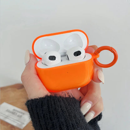Fluorescent Candy Color Earphone Cover for Apple AirPods 1/2/3/4 & Pro 3 — Crystal Clear Soft TPU Transparent Protective Case