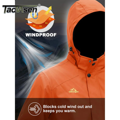 Men’s Lightweight Rain Jacket - Mesh Lined Waterproof Windbreaker for Spring, Autumn, Hiking and Fishing