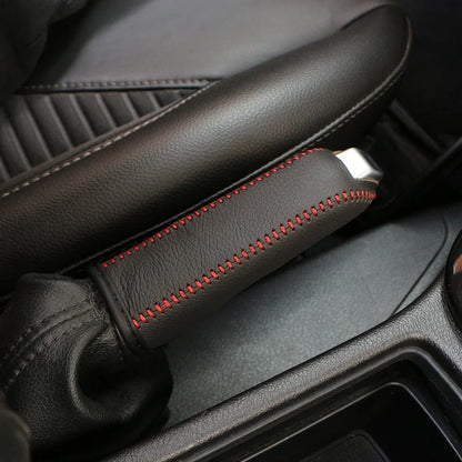 Carbon Fiber Leather Handbrake Cover for Peugeot – Fits 307, 308, 407, 206, 207, 3008, 406, 208, 2008, 508 & More
