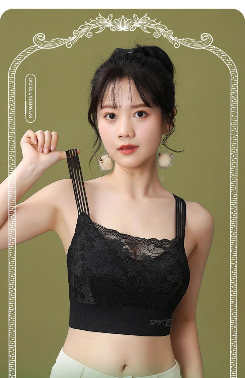 Women’s Sexy Lace Seamless Bra — Large Size Comfortable Breathable Sports Sleep Tube Top