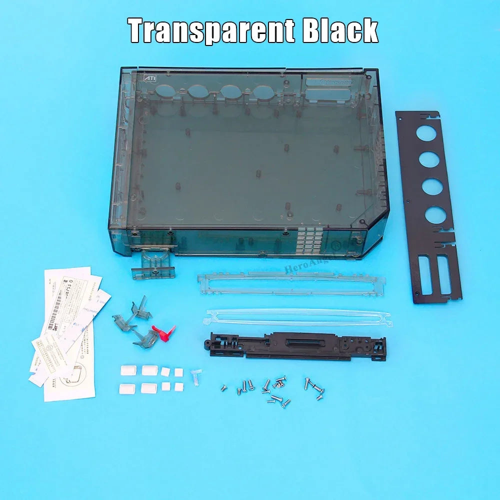11 Colors Replacement Full Case Cover for Wii Game Console – Black, White, Blue, Transparent Housing Shell with Buttons & Retail Packing