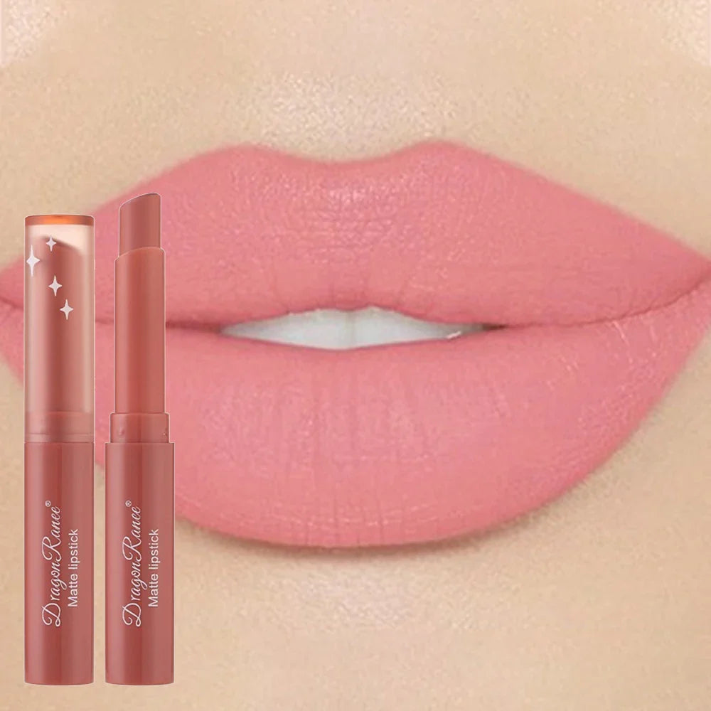 Nude Matte Waterproof Lipstick – Long-Lasting Velvet Red Lipsticks for Women, Non-Fading Lip Makeup
