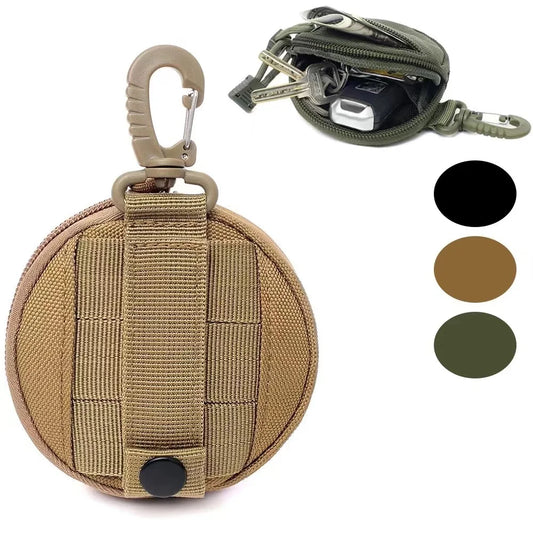 Outdoor Triangular Buckle Earphone Bag – Portable Circular Case for U Disk & Earphone Protection